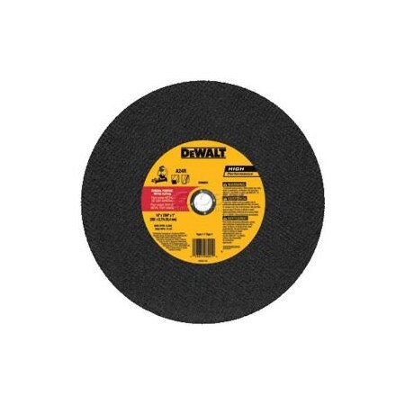Dewalt DeWalt DW8001 General Purpose Metal Cutting Wheel 14" DIA.7/64" Thick 24 Grit Aluminum Oxide DW8001